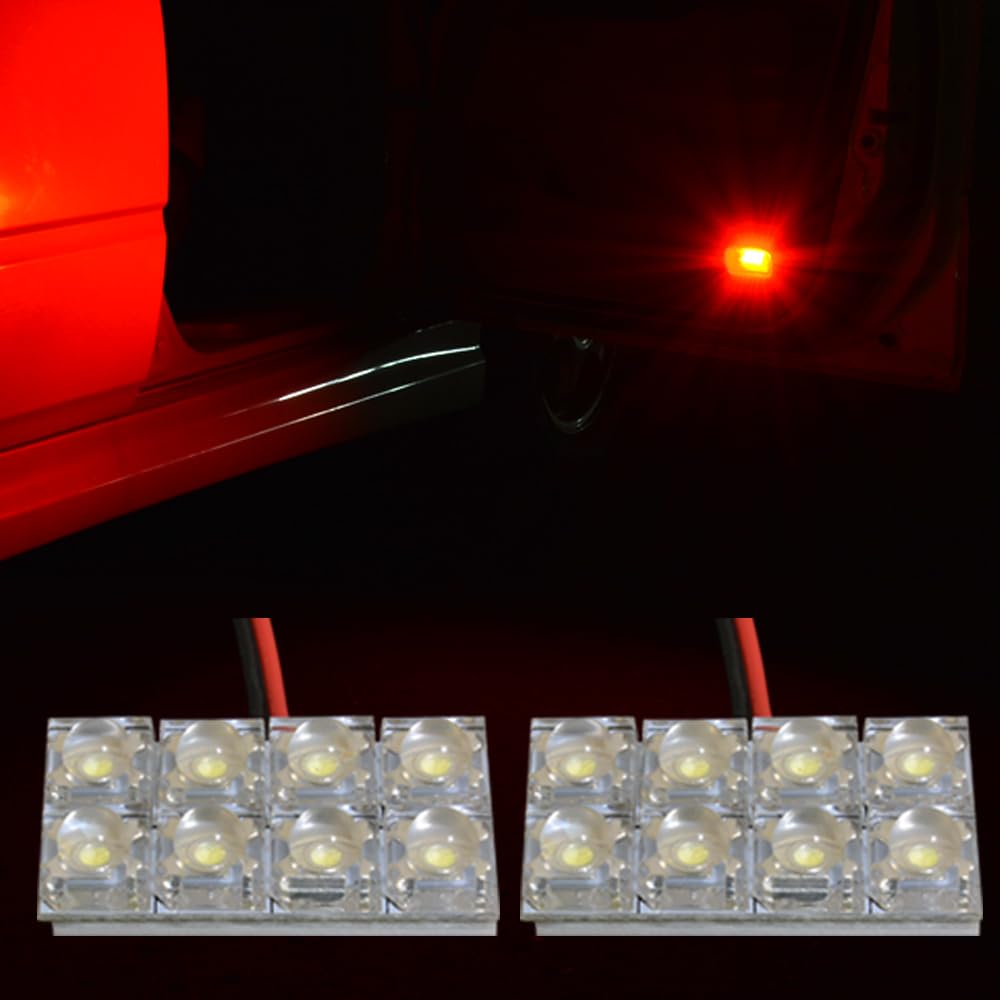 Amazon | デリカD5 CV1W CV2W CV4W CV5W LED カーテシランプ レッド 赤